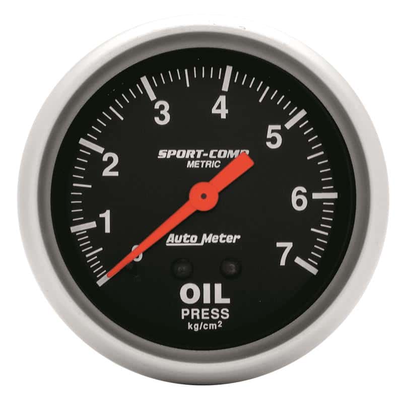 AutoMeter — Autometer Sport-Comp 2 5/8in 7.0kg/cm2 Mechanical Oil Pressure Gauge
2-5/8" OIL PRESS, 0- - view 2
