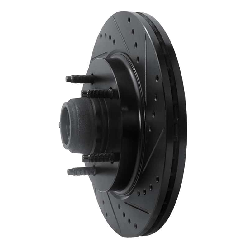 R1 Concepts — R1 97-99 Ford F-150 RWD Front Right Drilled & Slotted Black Brake Rotor
R1 Brake Rotor Drill - view 2