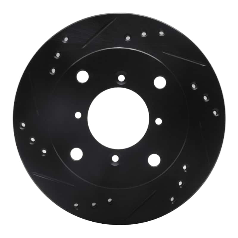 R1 Concepts — R1 89-01 Chevrolet Metro Front Left Drilled & Slotted Black Brake Rotor
R1 Brake Rotor Drill - view 1