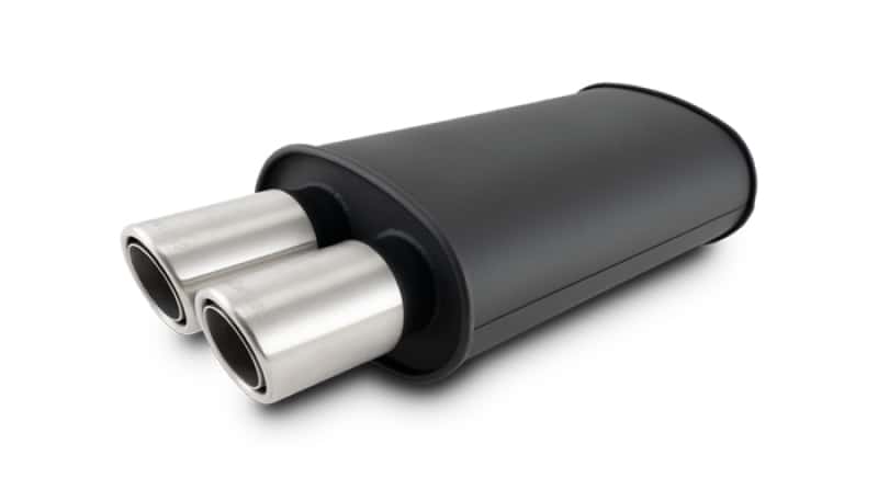 Vibrant — Vibrant Streetpower Flat Blk Muffler 9x5x15in Body 2.5in Inlet ID 3in Tip OD w/Dual Angle Tips
2.5"FlatBlkMfDualOut
Muffler - view 1