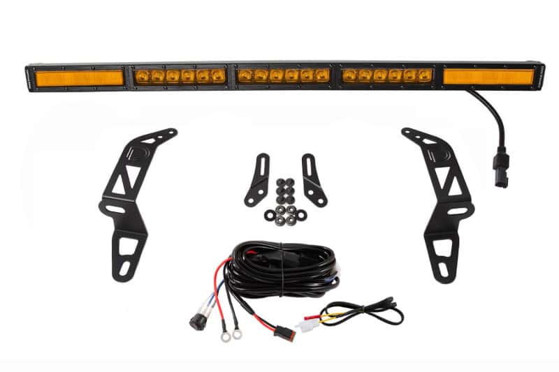 Diode Dynamics — Diode Dynamics 18-21 Jeep JL Wrangler/Gladiator SS30 Bumper Bracket Kit - Amber Combo (Single) - view 1