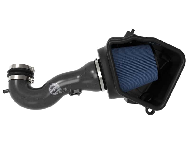 aFe — aFe 19-20 GM Trucks 5.3L/6.2L Track Series Carbon Fiber Cold Air Intake System With Pro 5R Filters
Track Series Intake  - view 6