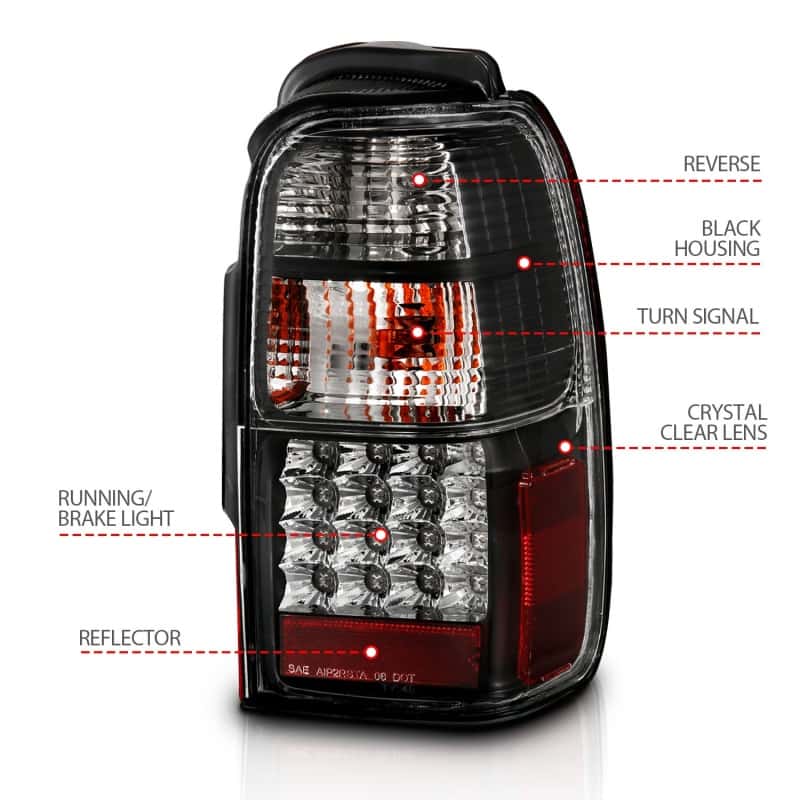 ANZO — ANZO 2001-2002 Toyota 4 Runner LED Taillights Black
TailLightSet - view 5