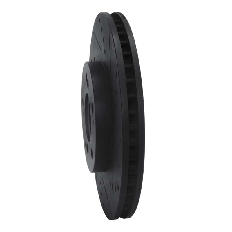 R1 Concepts — R1 04-11 Mitsubishi Endeavor Front Right Drilled & Slotted Black Brake Rotor
R1 Brake Rotor Drill - view 2