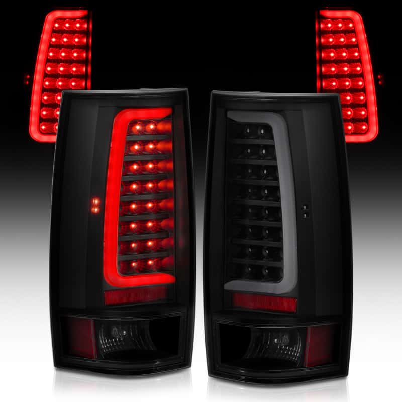 ANZO — ANZO 2007-2014 Chevy Tahoe LED Taillight Plank Style Black w/Smoke Lens - view 13