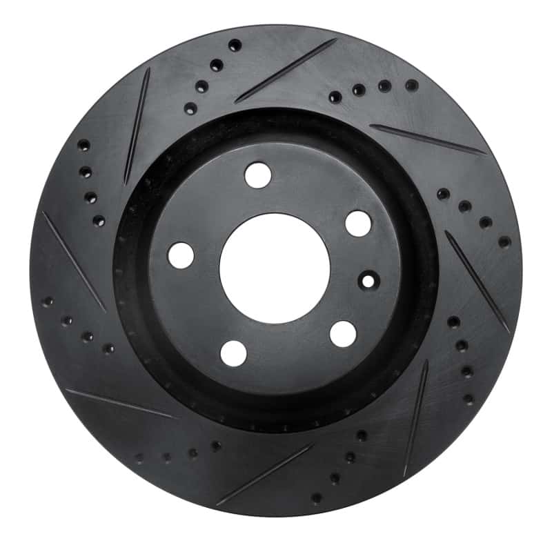 R1 Concepts — R1 08-15 Audi TTS Quattro Rear Left Drilled & Slotted Black Brake Rotor
R1 Brake Rotor Drill - view 1