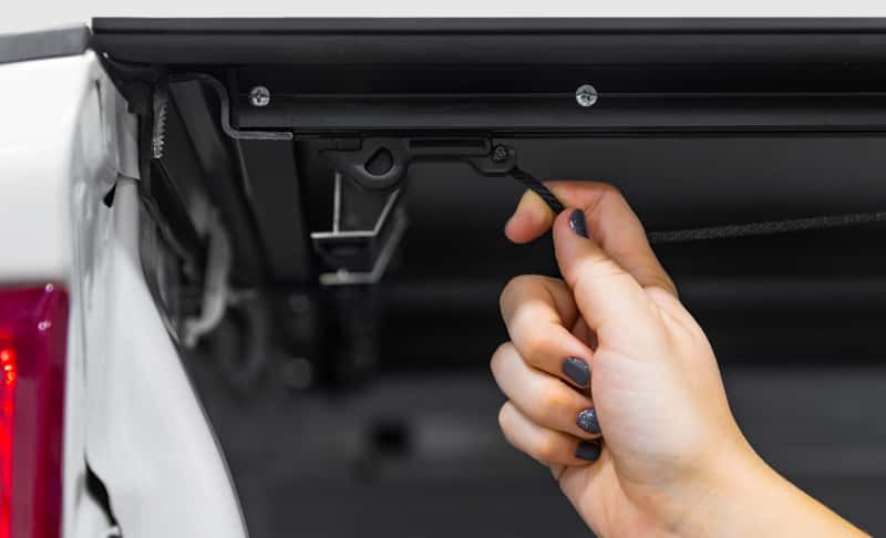Access — Access LOMAX Alum Tri-Fold Cover w/Split Rails BK Urethane Finish 19-20 Dodge Ram-5ft 7in w/o RamBox
Tonneau Cover - view 18