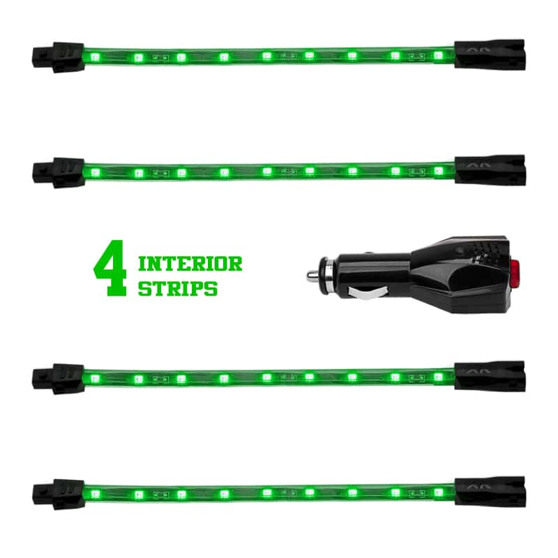XKGLOW — XK Glow Single Color XKGLOW UnderglowLED Accent Light Car/Truck Kit Green - 4x8In - view 2