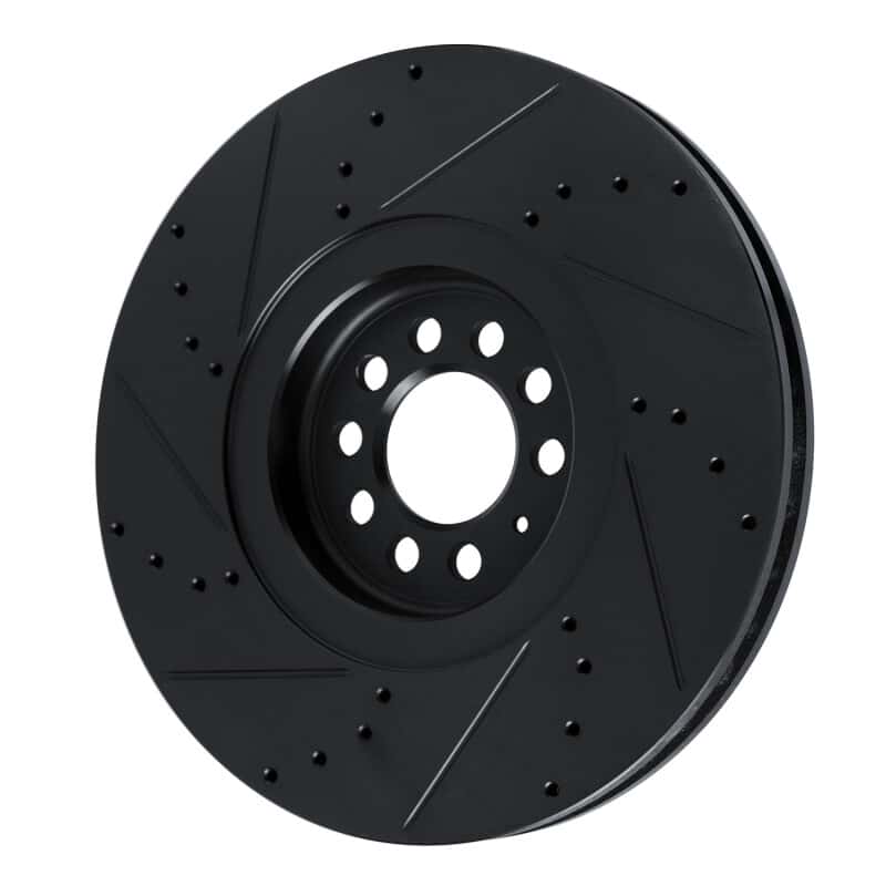 R1 Concepts — R1 04-06 Audi TT Quattro Right Front Drilled & Slotted Black Brake Rotor
R1 Brake Rotor Drill - view 4