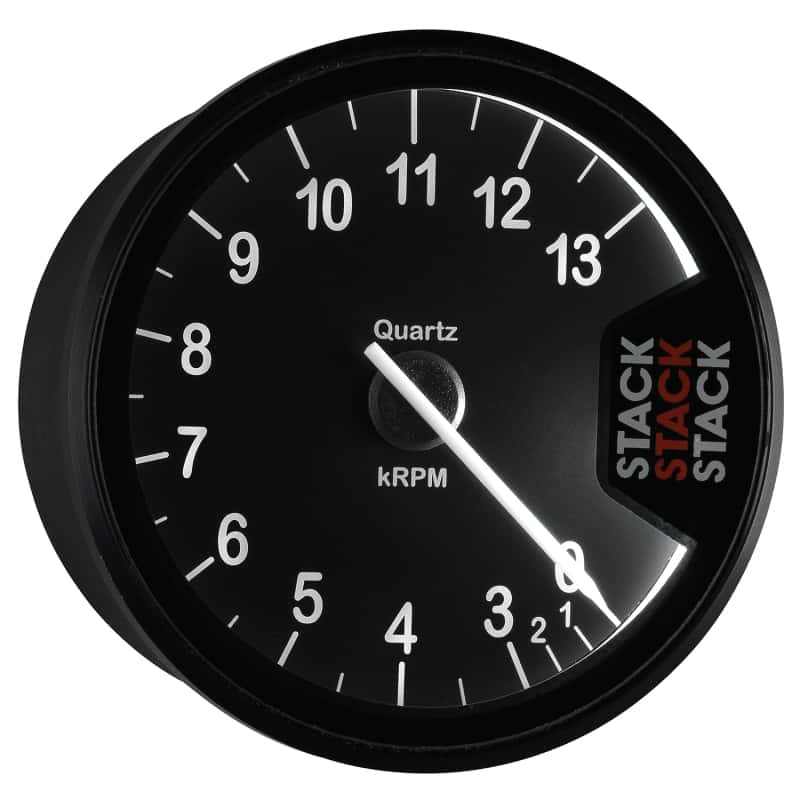 AutoMeter — Autometer Stack Clubman Tachometer 80mm 0-3-13K RPM - Black
Tach Club Blk 13kRPM - view 6