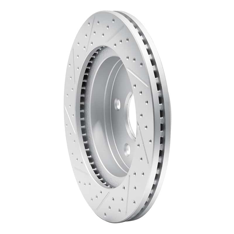 R1 Concepts — R1 02-24 Chrysler Aspen Front Right Drilled & Slotted Geo-Carbon Rotor - view 4