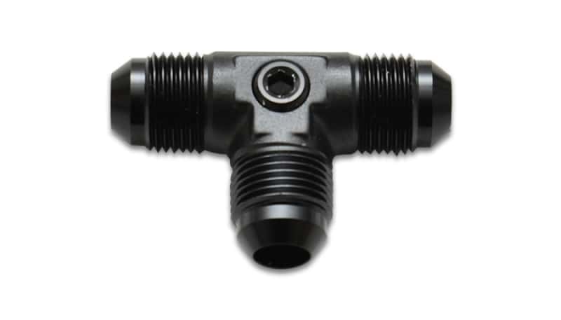 Vibrant — Vibrant -6AN to -6AN Male Tee Adapter Fitting with 1/8in NPT Port
6ANMLTFtg1/8"NPTPort
-6ANMLTeeFtg1/8"Port
AN Fitting - view 2