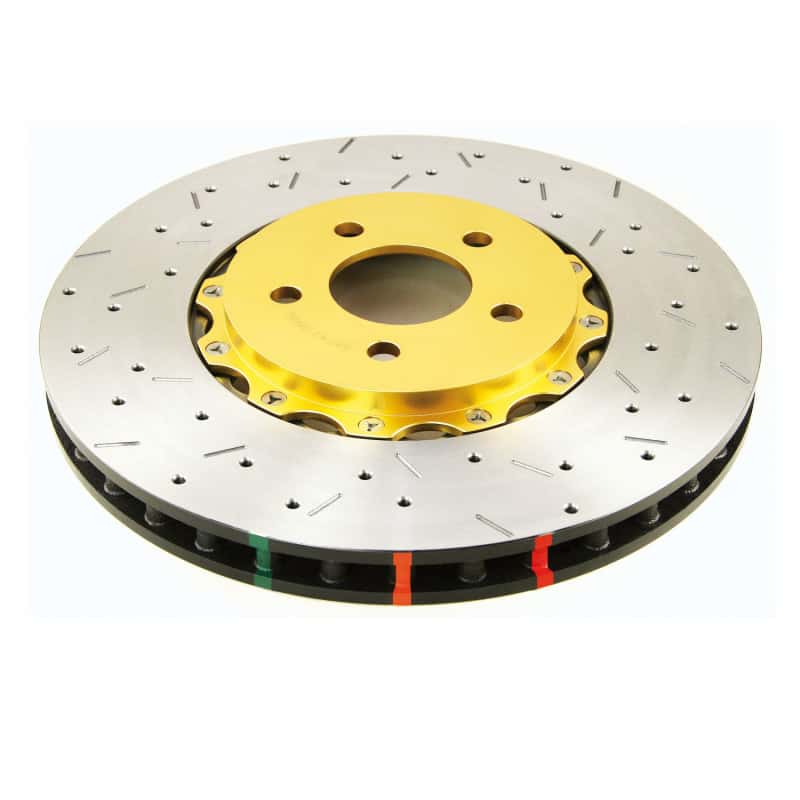 DBA — DBA 99-04 Audi A6 Quattro 4.2L Front 5000 Series Drilled & Slotted Rotor w/Gold Hat
Brake Disc - view 4