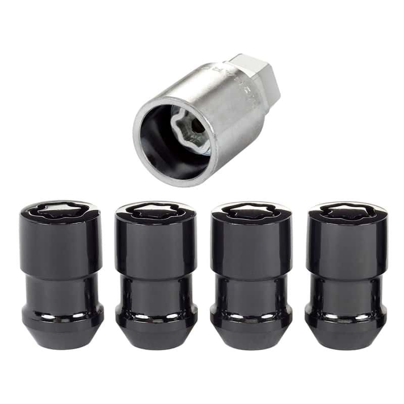 McGard — McGard Wheel Lock Nut Set - 4pk. (Cone Seat) M12X1.5 / 19mm & 21mm Dual Hex / 1.46in. Length - Black - view 1