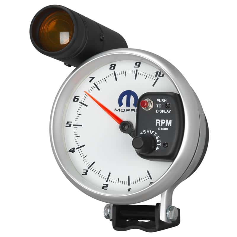 AutoMeter — AutoMeter Gauge Tachometer 5in. 10K RPM Pedestal W/ Ext. Shift-Lite White Mopar
MOPAR #P5155500,5" - view 3