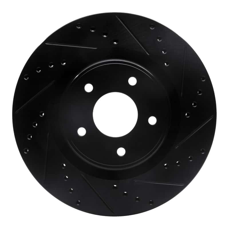 R1 Concepts — R1 2013-2025 Infiniti Q60 Front Right Drilled & Slotted Black Brake Rotor
R1 Brake Rotor Drill - view 1
