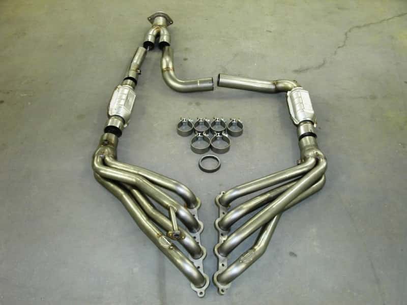 Stainless Works — Stainless Works Chevy/GMC Truck 1999-02 Headers 4WD with Converters
Exhaust System - view 3