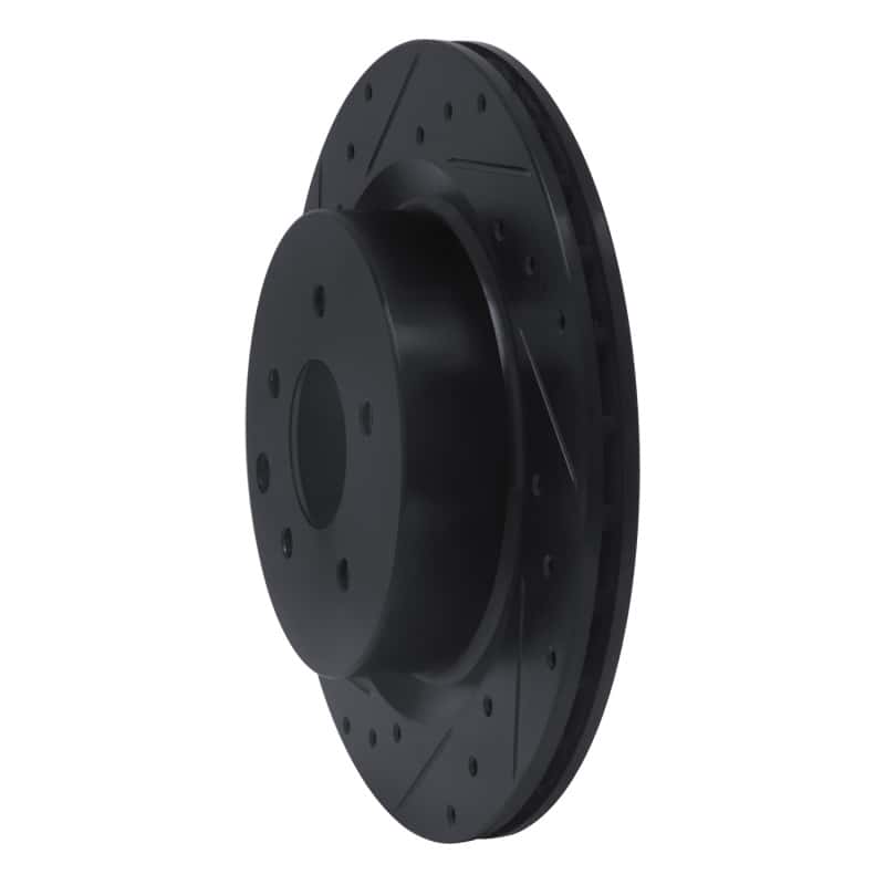R1 Concepts — R1 03-08 Infiniti G35 Rear Left Drilled & Slotted Black Brake Rotor
R1 Brake Rotor Drill - view 2