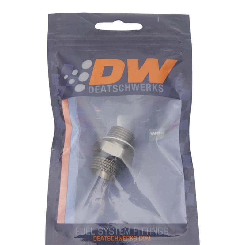 DeatschWerks — DeatschWerks 8AN ORB Male To 16 X 1.5 Metric Male (Incl O-Ring and Crush Washer)
Plumbing - view 1