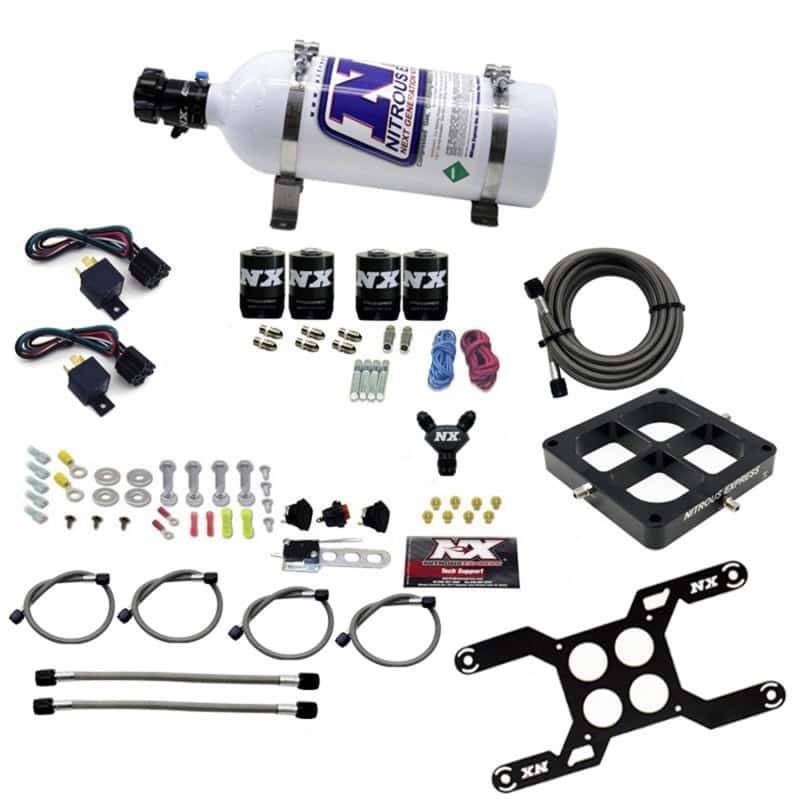 Nitrous Express — Nitrous Express Dominator Dual Stage Billet Crossbar Nitrous Kit (50-300 & 100-500HP) w/5lb Bottle
Injection System Kit
N2OSys - view 1