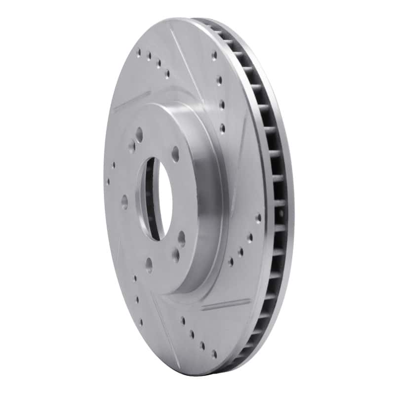 R1 Concepts — R1 01-06 Hyundai Santa Fe Front Right Drilled & Slotted Silver Brake Rotor
R1 Brake Rotor Drill - view 2