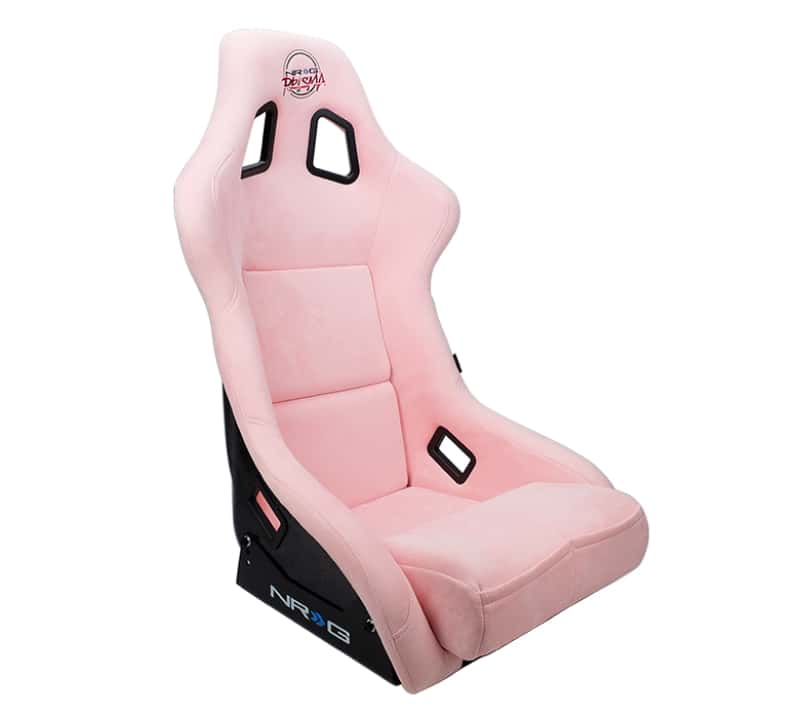 NRG — NRG FRP Bucket Seat PRISMA Edition W/ pearlized Back Pink Alcantara - Large - view 2