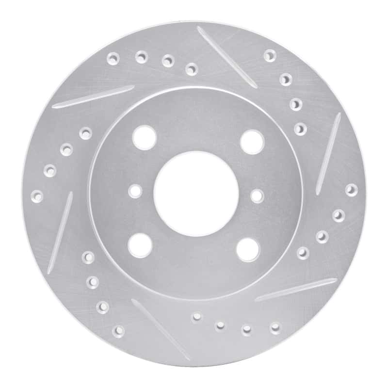 R1 Concepts — R1 99-05 Toyota Echo Front Right Drilled & Slotted Silver Brake Rotor
R1 Brake Rotor Drill - view 1