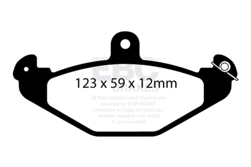 EBC — EBC 08+ Lotus 2-Eleven 1.8 Supercharged Ultimax2 Rear Brake Pads
Disc Brake Pad - view 1