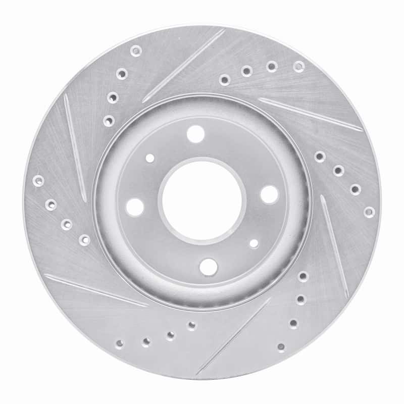 R1 Concepts — R1 14-20 Peugeot 208 (Mexico) Rear Right Drilled & Slotted Silver Brake Rotor - view 5