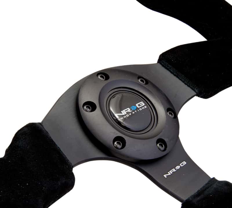 NRG — NRG Reinforced Steering Wheel (320mm) Suede w/Black Stitch - view 3