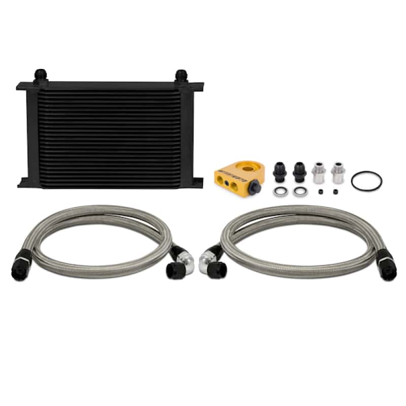 Mishimoto — Mishimoto Universal Thermostatic 25 Row Oil Cooler Kit (Black Cooler) - view 1