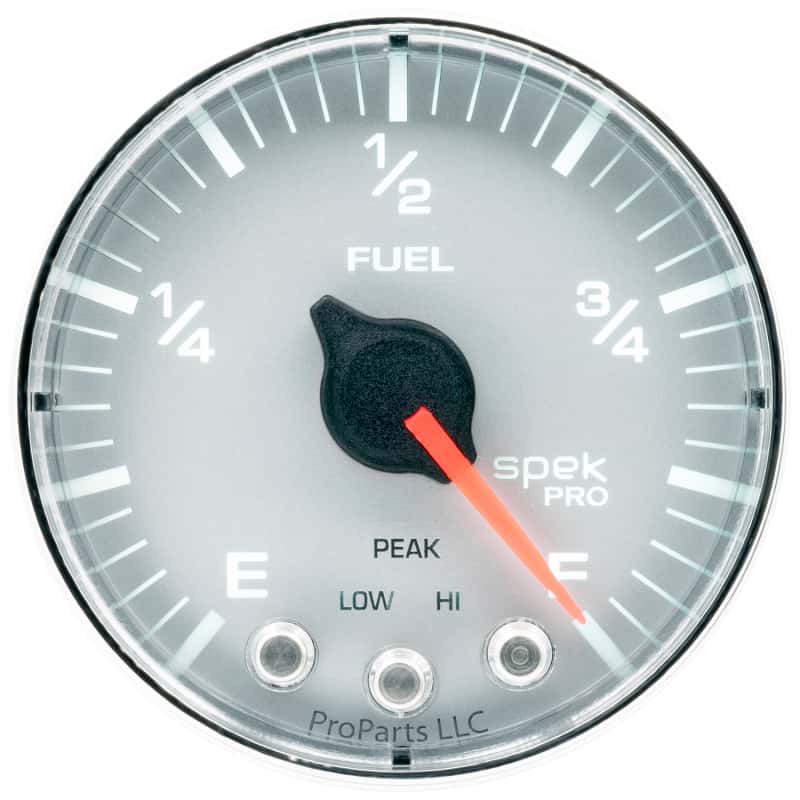AutoMeter — Autometer Spek-Pro Gauge Fuel Level 2 1/16in 0-270 Programmable Slvr/Chrm
GA 2" FUEL SFC SPEK - view 2