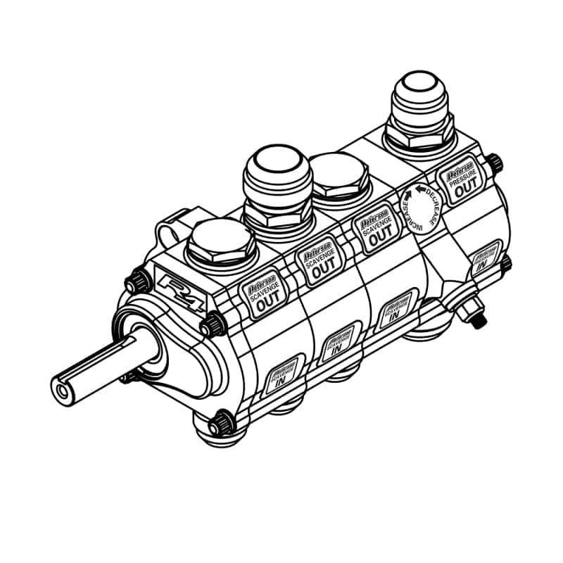 Peterson Fluid Systems — Peterson Fluid Systems R4 4-Stage Oil Pump - Left Side Mount - Rear Drive
R4 Oil Pump 4 Stage - view 3