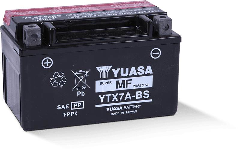 Yuasa Battery — Yuasa YTX7A-BS Maintenance Free AGM 12-Volt Battery w/Bottle - view 2