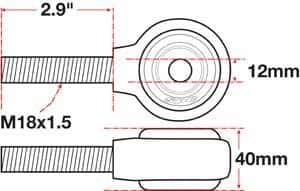 SPC Performance — SPC Performance xAxis Rod End Ball Joint
CROSSAXIS ROD END
XAXIS JOINT - view 2