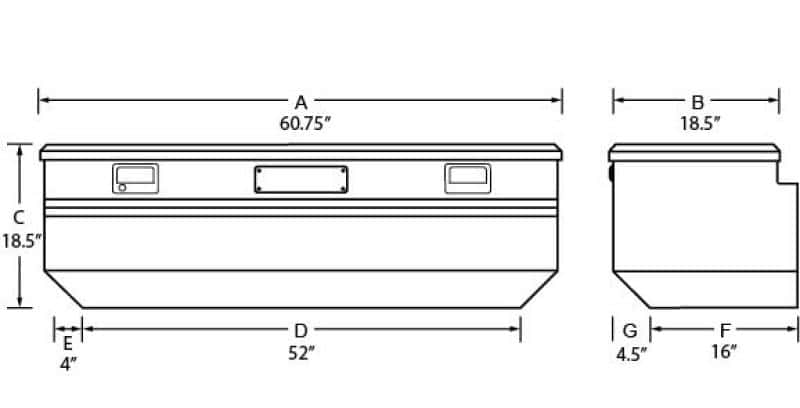 Tradesman — Tradesman Aluminum Flush Mount Truck Tool Box (60in.) - Black - view 2