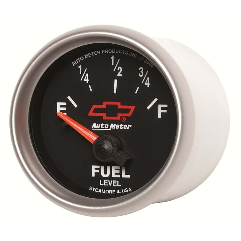 AutoMeter — Autometer GM Bowtie Black 2-1/16 Fuel Level, 0-90 , Air-Core 8-18V
2-1/16" FUEL LEVEL, - view 8