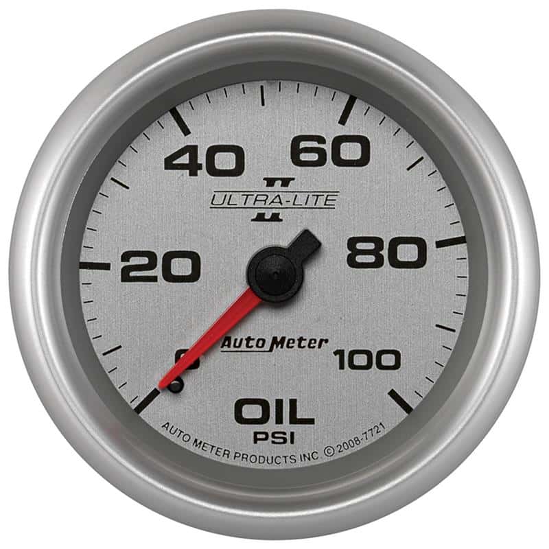 AutoMeter — Autometer Ultra-Lite II 2 5/8in 100psi Mechanical Oil Temp Gauge
2-5/8" OIL PRESS, 0- - view 2