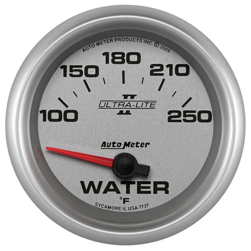 AutoMeter — Autometer Ultra-Lite II 2 5/8in 100-250 Degree F Short Sweep Electronic Water Temperature Gauge
2-5/8" WATER TEMP, 1 - view 1