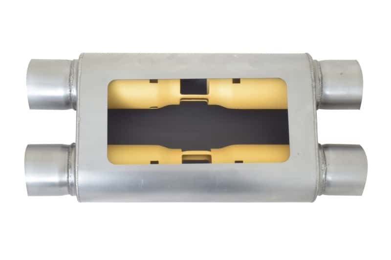 Gibson — Gibson MWA Superflow Dual/Dual Oval Muffler - 4x9x14in/3in Inlet/3in Outlet - Stainless
Muffler - view 2