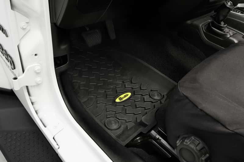 Bestop — Bestop 20-26 Jeep Gladiator / 18-26 Wrangler JL Front Floor Mats (Black) - view 1