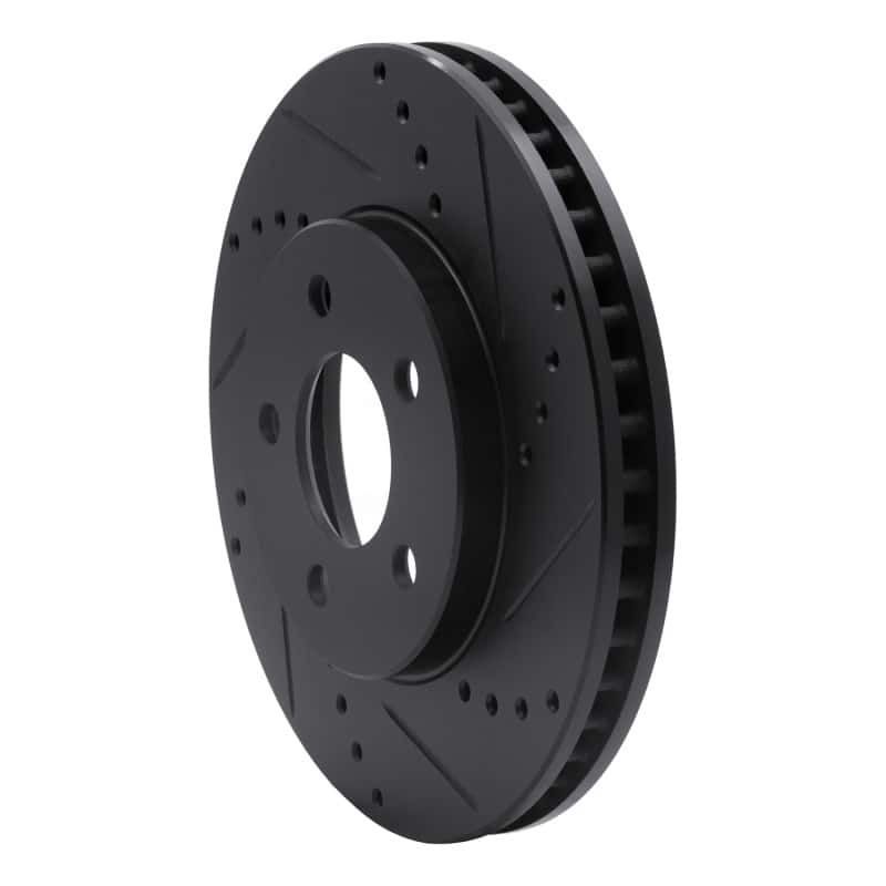R1 Concepts — R1 05-10 Ford Mustang Front Right Drilled & Slotted Black Brake Rotor
R1 Brake Rotor Drill - view 2