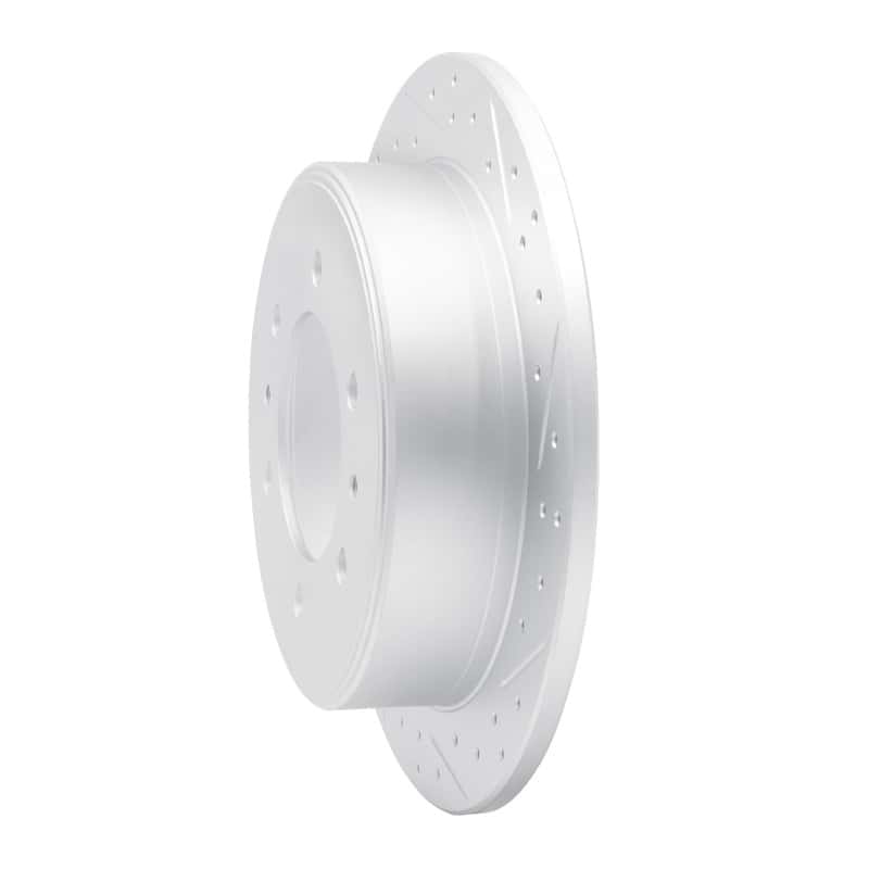 R1 Concepts — R1 06-10 Hummer H3T Rear Right Drilled & Slotted Geo-Carbon Rotor - view 2