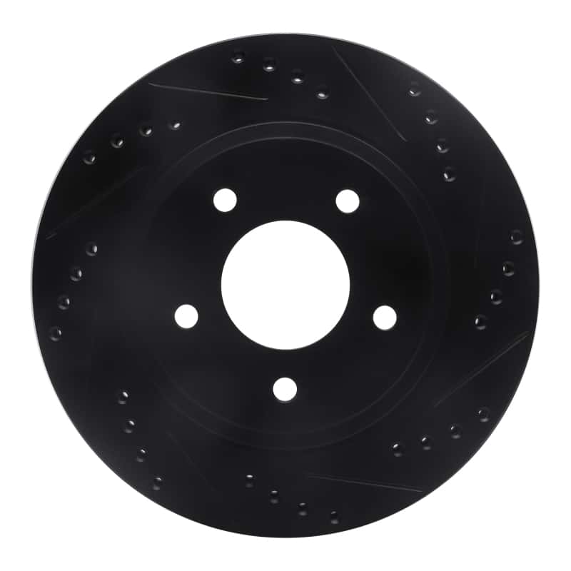 R1 Concepts — R1 94-01 Buick Regal Front Right Drilled & Slotted Black Brake Rotor
R1 Brake Rotor Drill - view 1