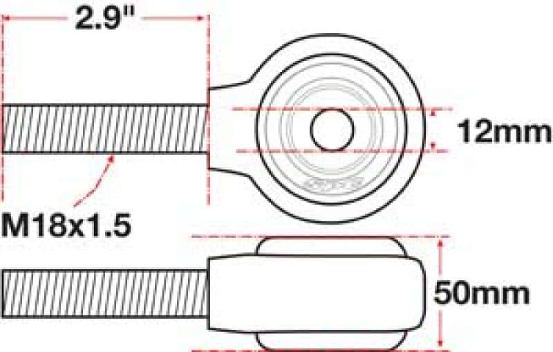 SPC Performance — SPC Performance xAxis Rod End Ball Joint
CROSSAXIS ROD END
XAXIS JOINT - view 3
