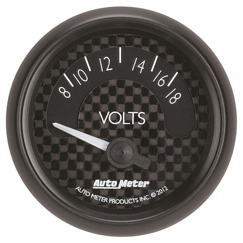 AutoMeter — Autometer GT Series 52mm Short Sweep Electronic 8-18 Volts Voltmeter
2-1/16" VOLTMETER, 8 - view 1