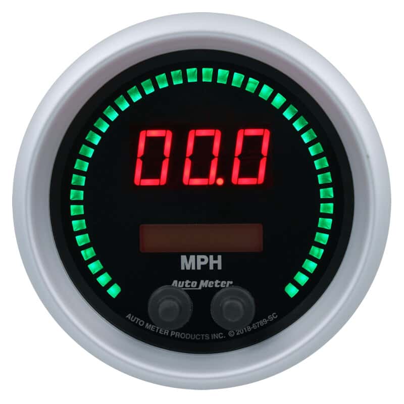 AutoMeter — Autometer 85.7mm Black Switchable 260 MPH / 260 KM/H Speedometer Sport-Comp Elite Digital Gauge - view 3
