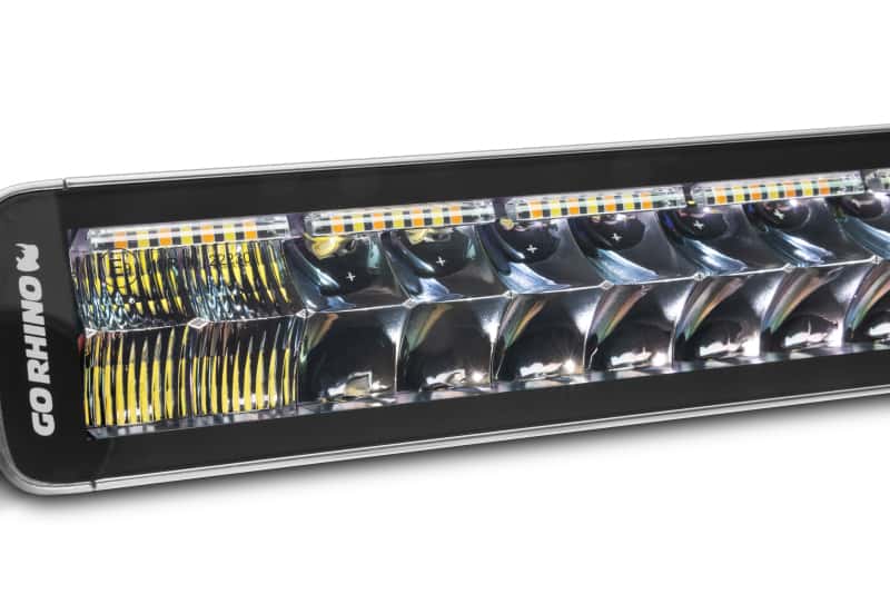 Go Rhino — Go Rhino Xplor Blackout Combo Series Dbl Row LED Light Bar w/Amber (Side/Track Mount) 21.5in. - Blk
BLKOUT - 20"LightBar - view 3