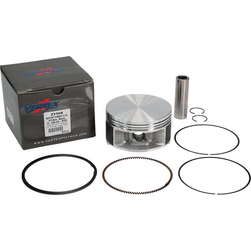 Vertex Pistons — Vertex Piston 02-08 Yamaha YFM 660 F Grizzly 4x4 660cc Cast Replica Piston Kit - view 2
