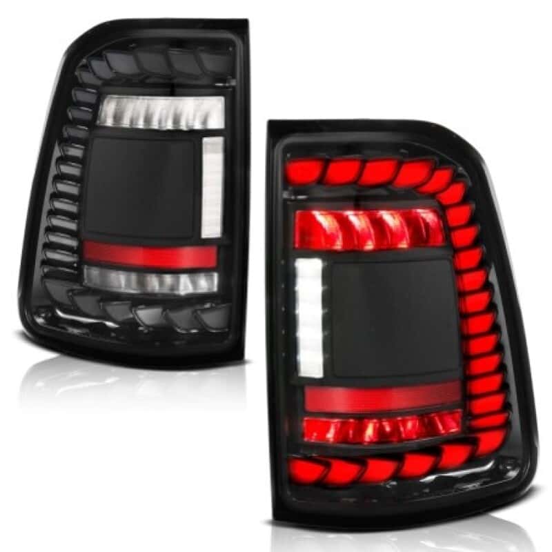 ANZO — ANZO 19-24 RAM 1500 (Factory Halogen Models) Full LED Tail Lights SeqSig Black - Pair - view 1